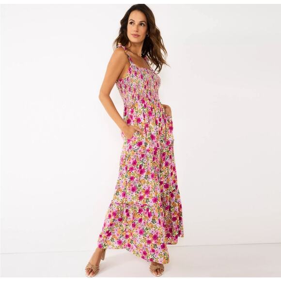 Draper James Women’s Large Floral Long Dress Cottagecore Boho Romantic Maxi - Picture 8 of 8